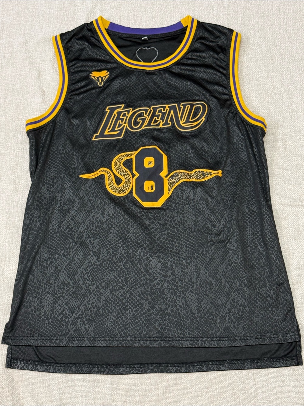 Kobe Bryant Legend Snake Skin Jersey L Black Y2K Streetwear NBA Tank